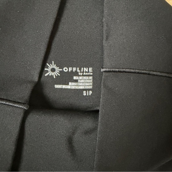 OFFLINE By Aerie High Waisted Crossover Black Super Flare Legging Sz S *X14 - Picture 4 of 6